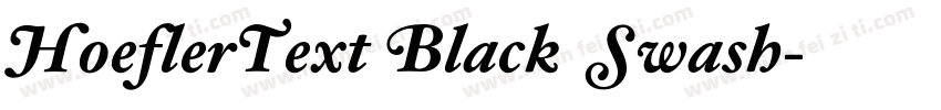 HoeflerText Black  Swash字体转换